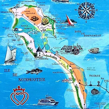 Le Clos Fleur De Sel 펜션 누아르무티에 앙 릴